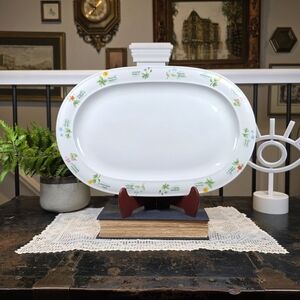 Anchor Ovenware Florest Platter Botanical Wildflower Serving Dish 15.75 in